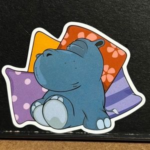 CARTOON HIPPO STICKER